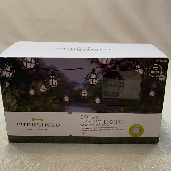 NIB Threshold Solar String Lights weather resistant